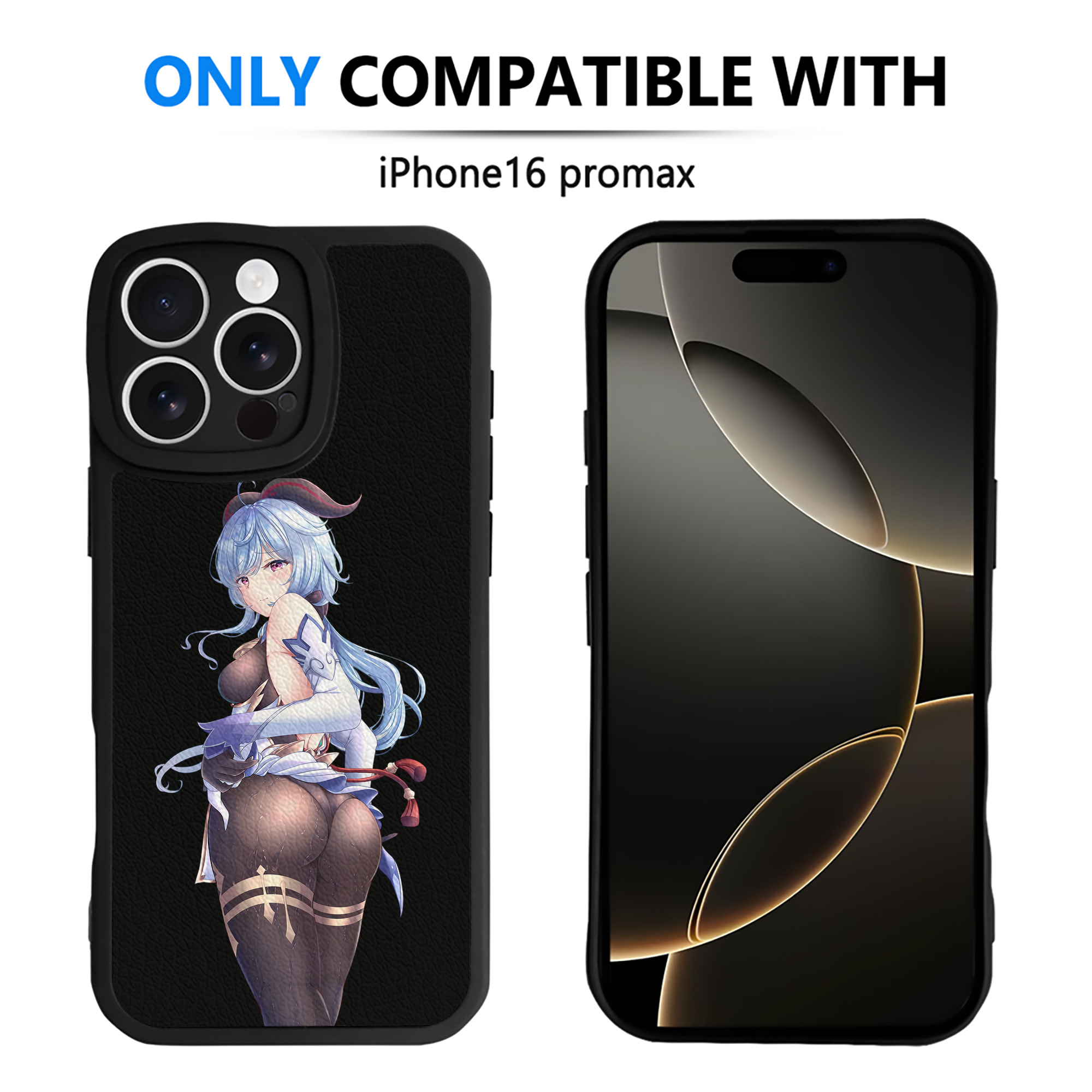 げんし神 甘雨 かんう genshin Ganyu 【iPhone 16シリーズ対応】シリコンスマホケース（レザー調） 材質：シリコン